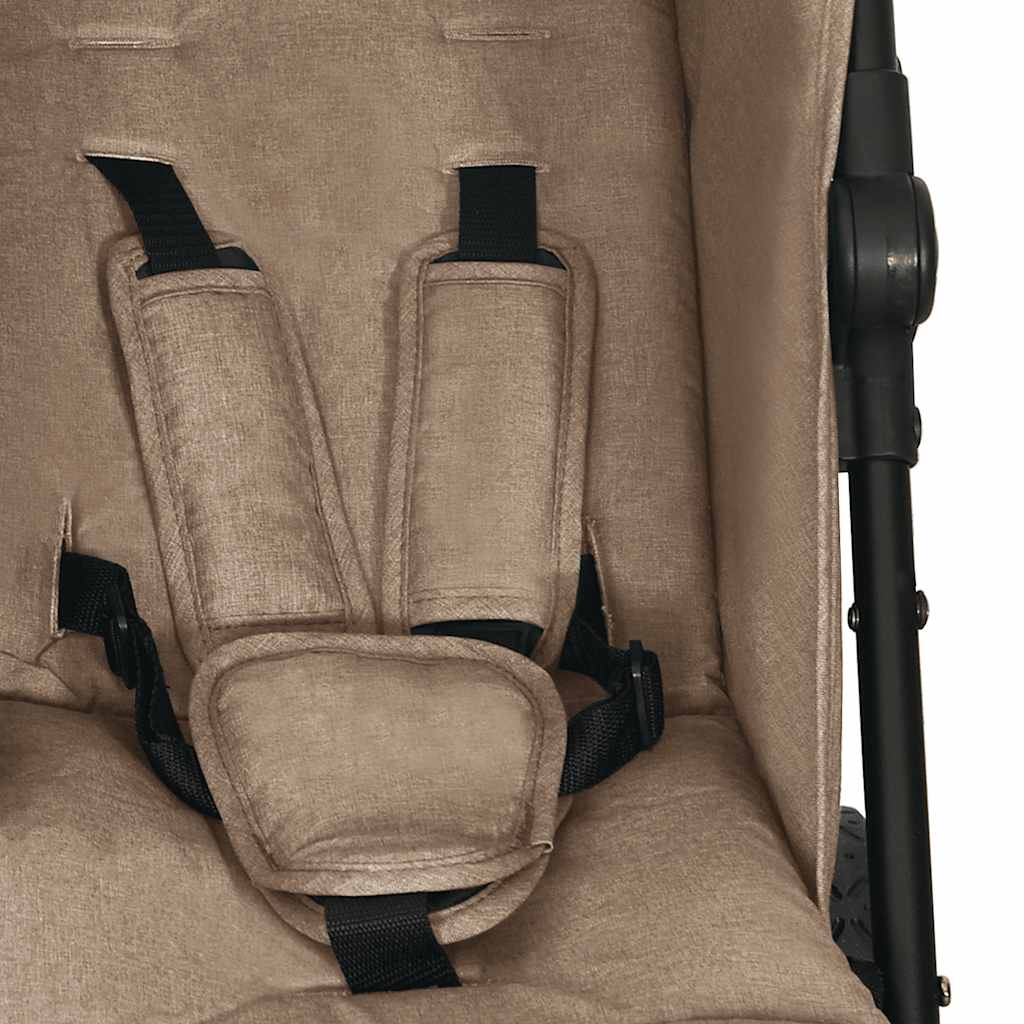 Poussette double Taupe Acier