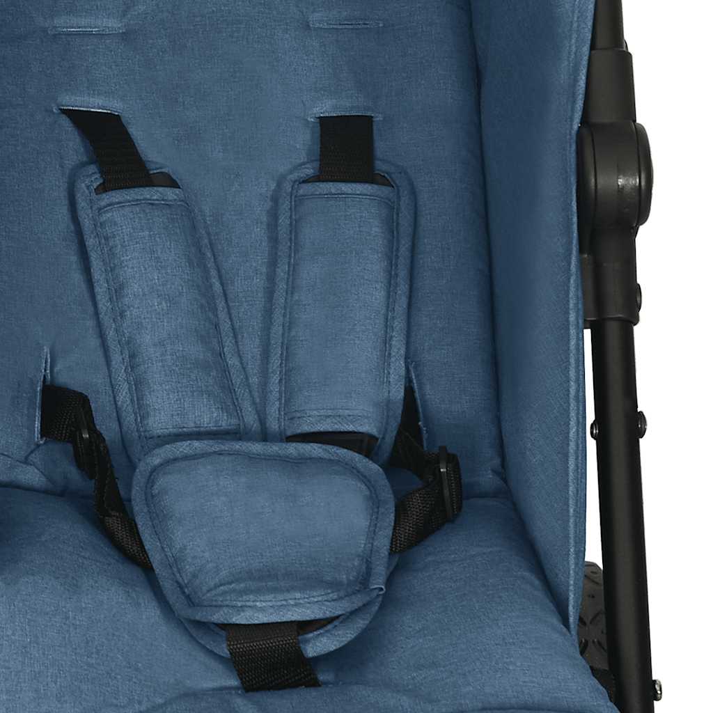 Poussette double bleu marine Acier
