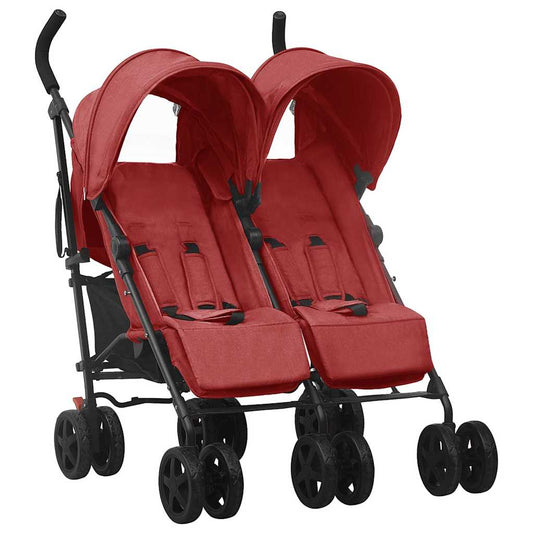 Double Stroller Red Steel