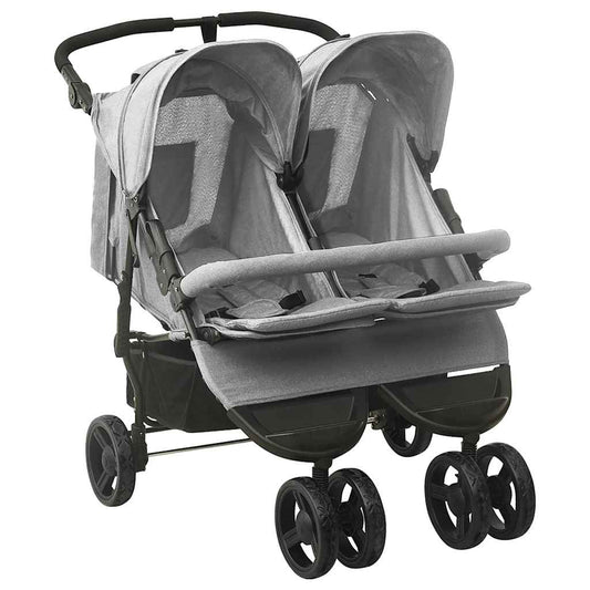 Tandem Stroller Light Grey Steel
