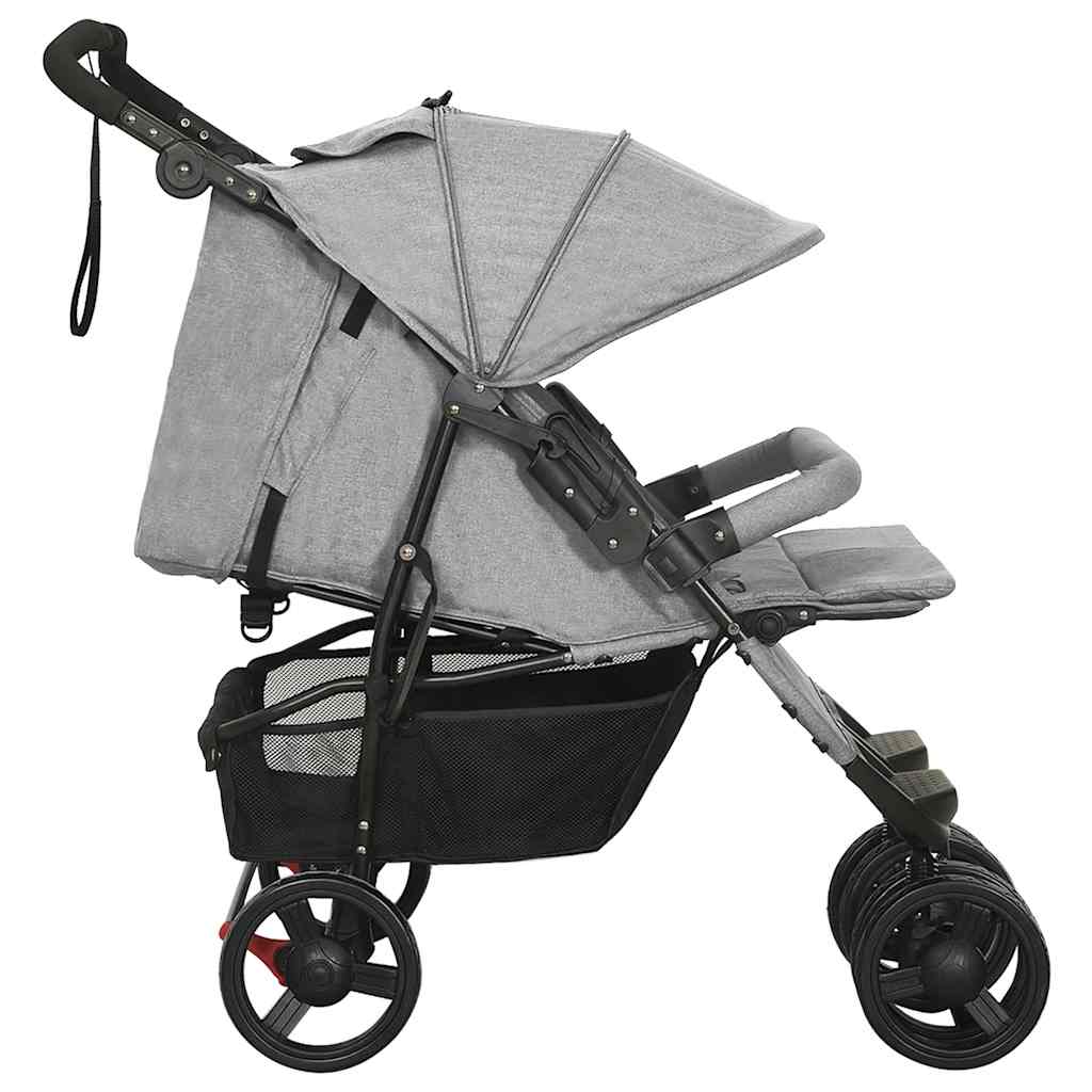 Tandem Stroller Light Grey Steel
