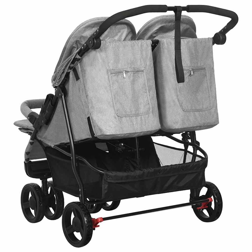 Tandem Stroller Light Grey Steel