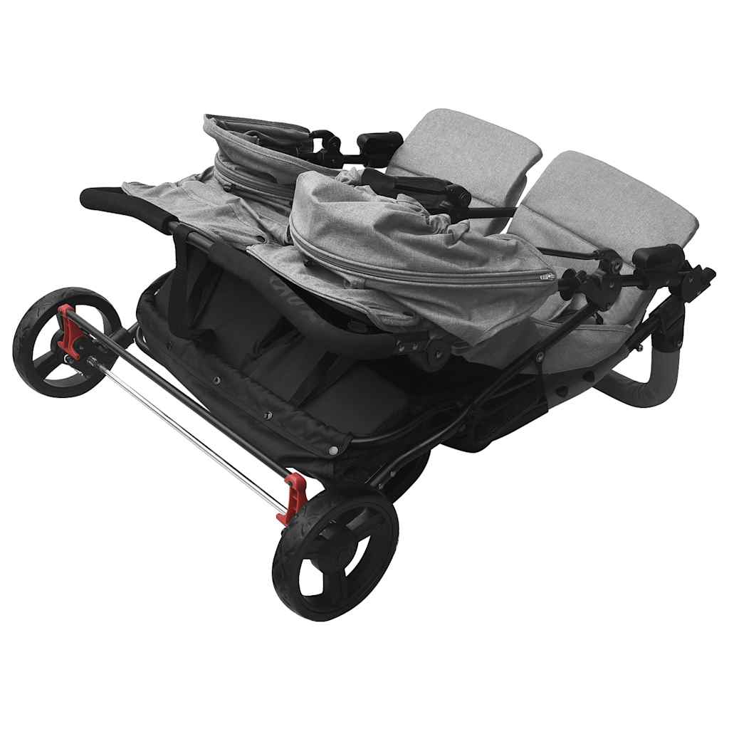 Tandem Stroller Light Grey Steel