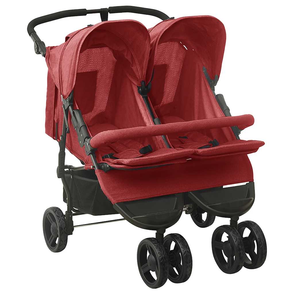 Double Stroller Red Steel