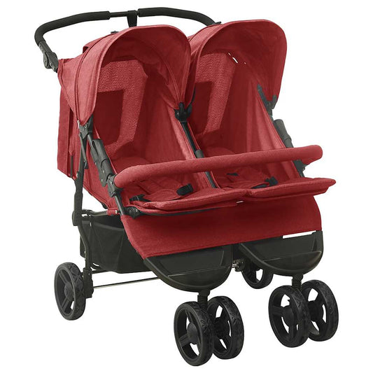 Double Stroller Red Steel