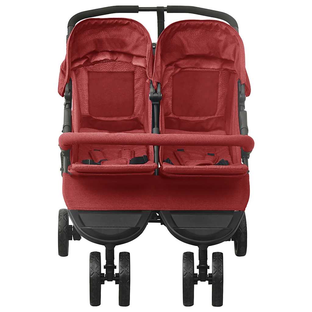 Double Stroller Red Steel