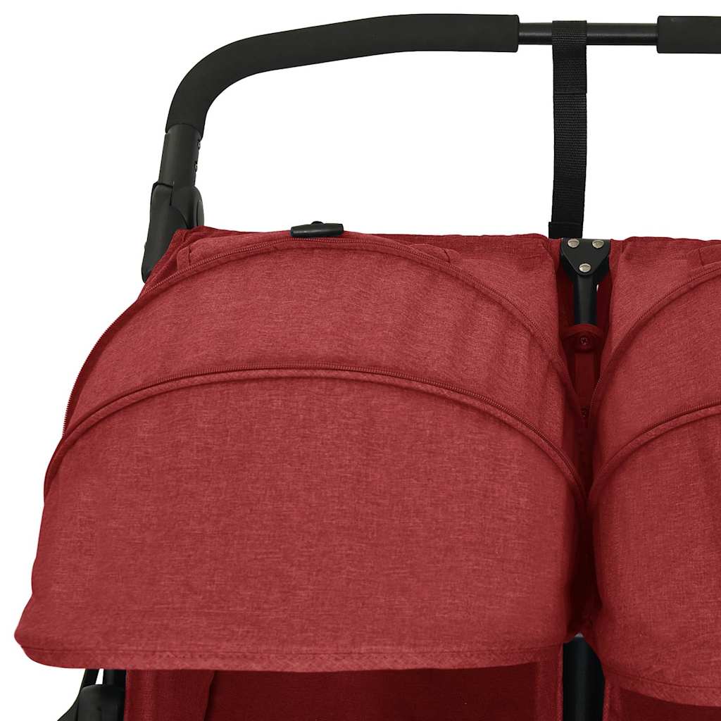Double Stroller Red Steel