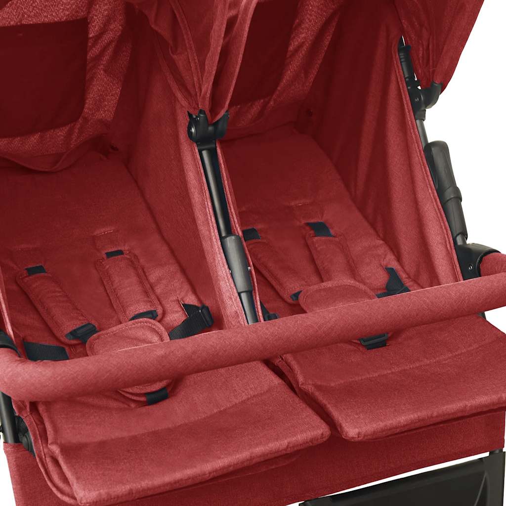 Double Stroller Red Steel