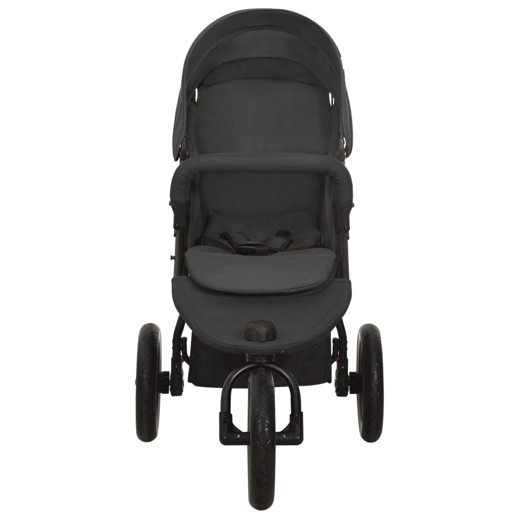 Poussette anthracite en acier
