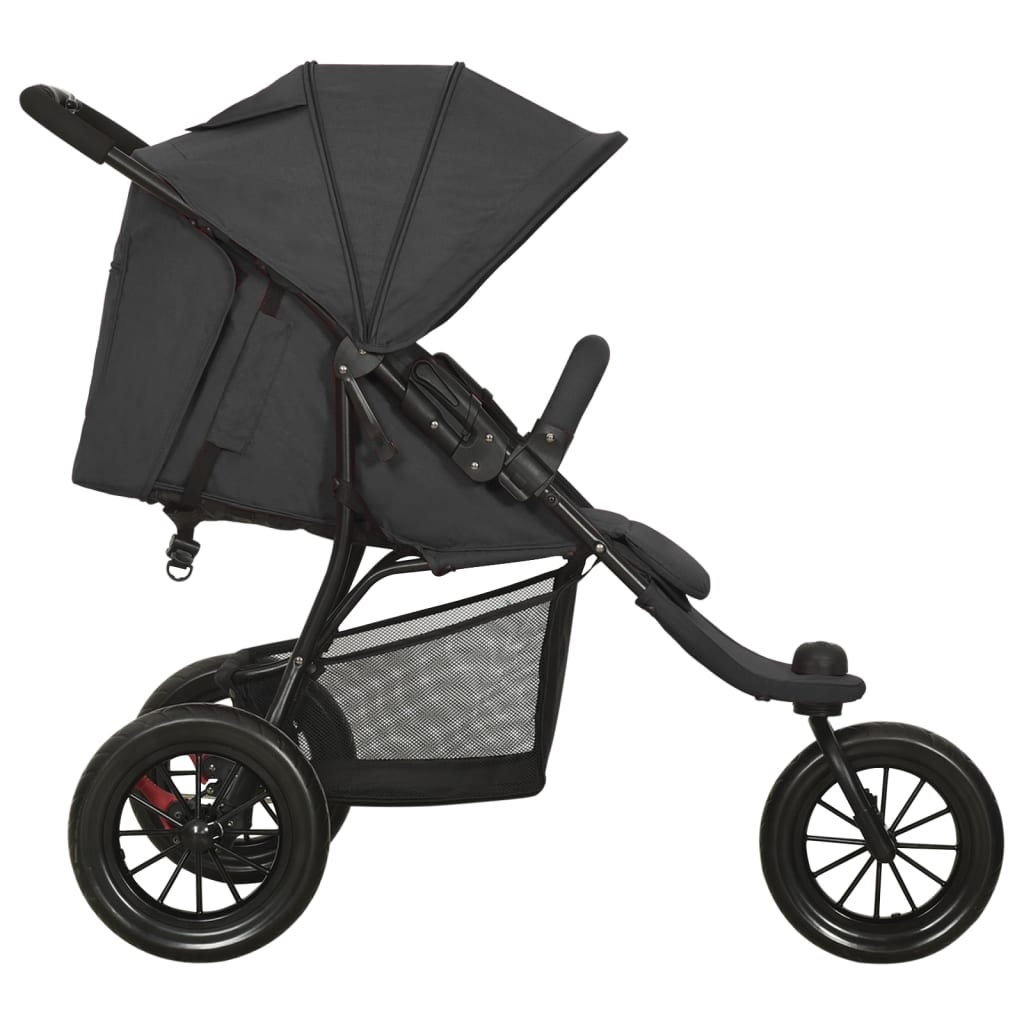 Poussette anthracite en acier