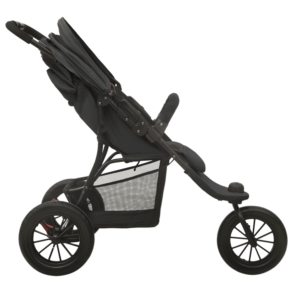 Poussette anthracite en acier