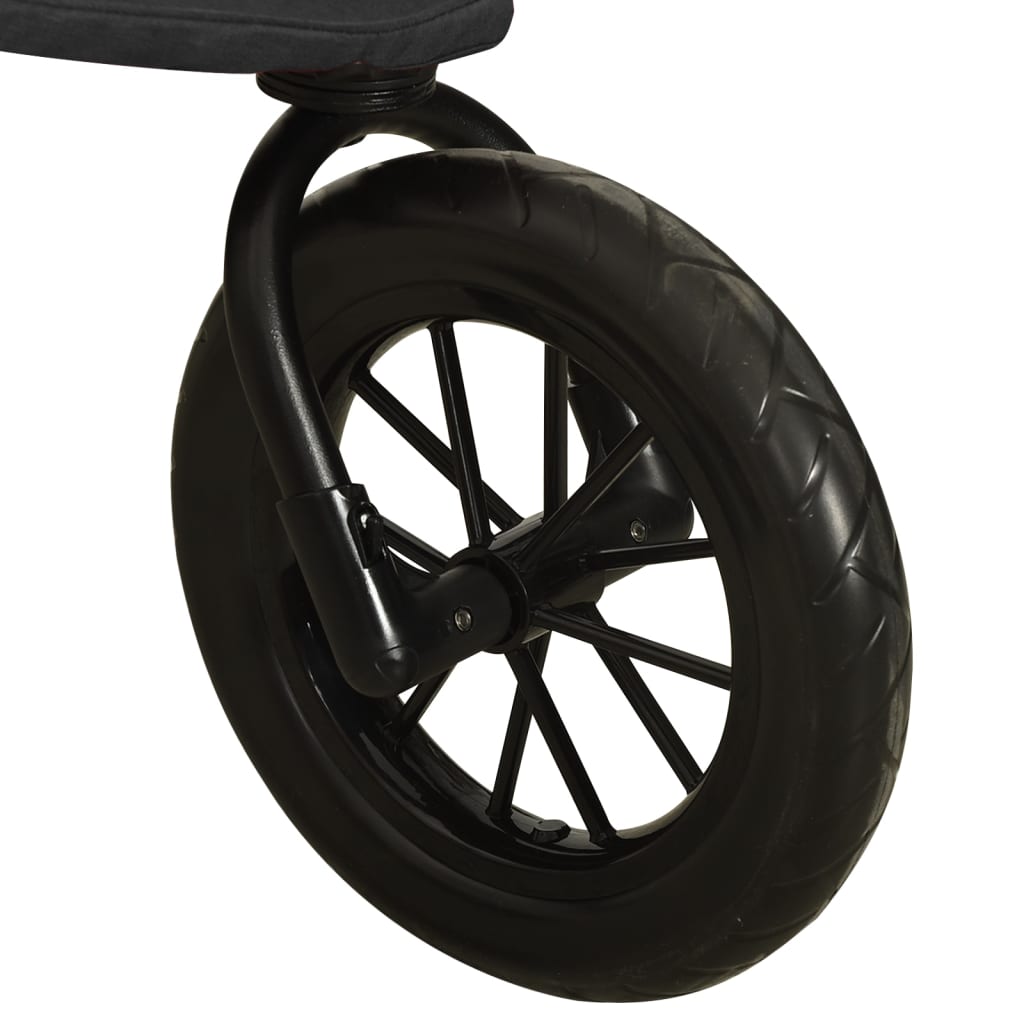 Poussette anthracite en acier