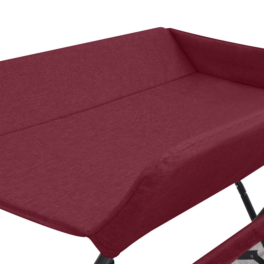 Table à langer rouge en fer