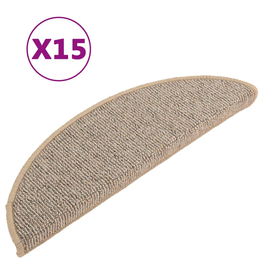 Tapis de marchettes 15 pièces 56x17x3 cm Marron Semi-circulaire