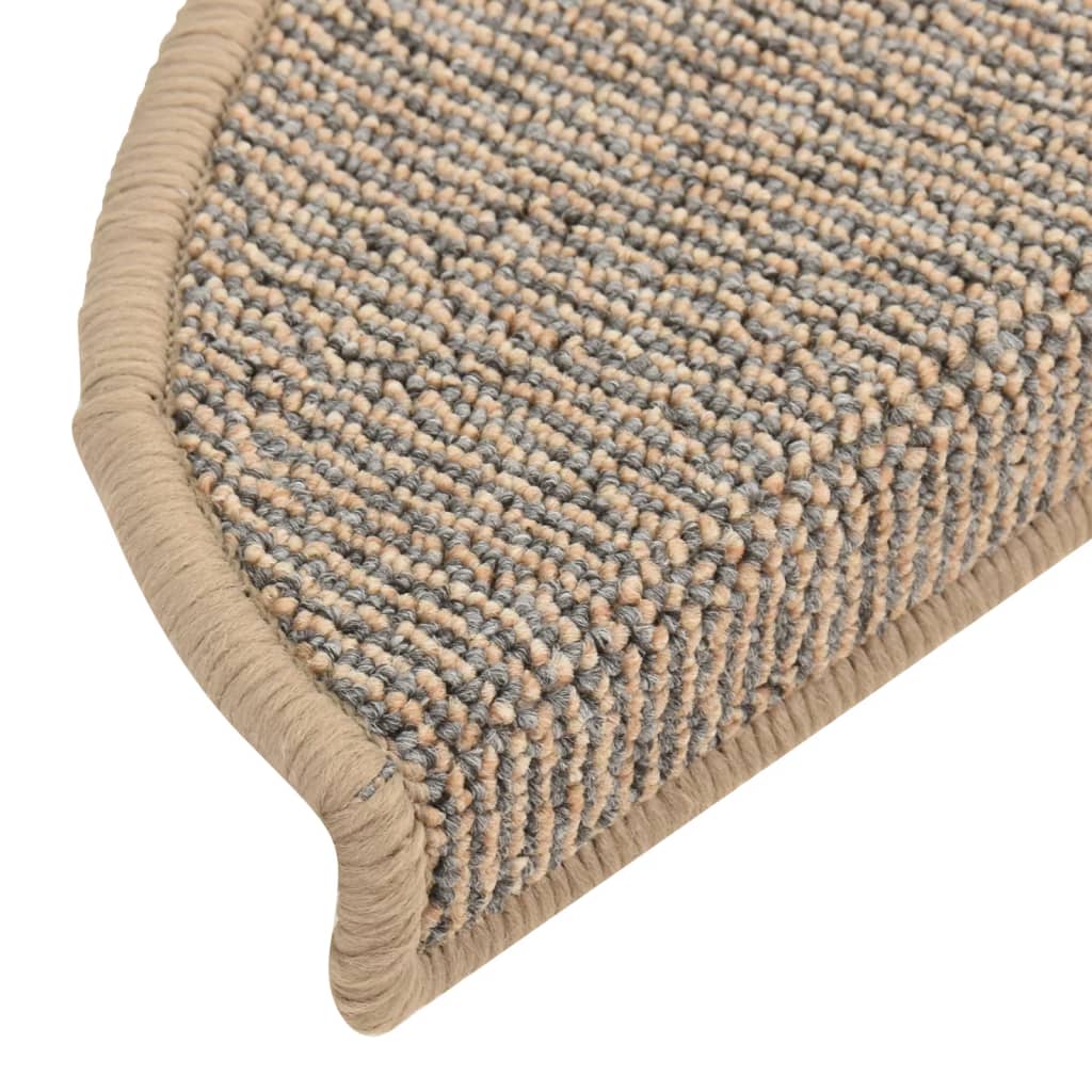 Tapis de marchettes 15 pièces 56x17x3 cm Marron Semi-circulaire