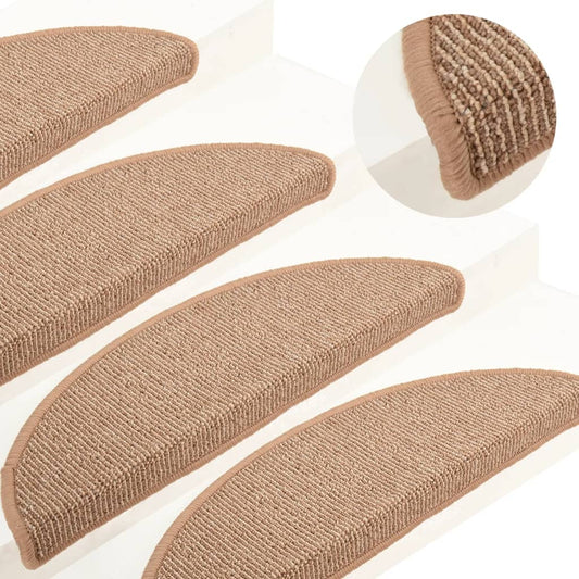 Tapis de marche 15 pcs. 56x17x3 cm Marron clair Semi-circulaire