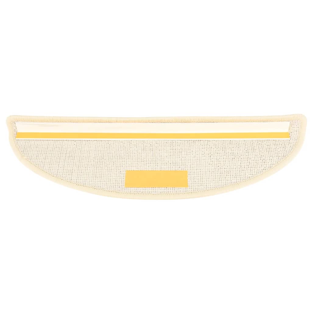 Stufenmatten 15 Stk. 56x17x3 cm Weiß und Braun Halbrund