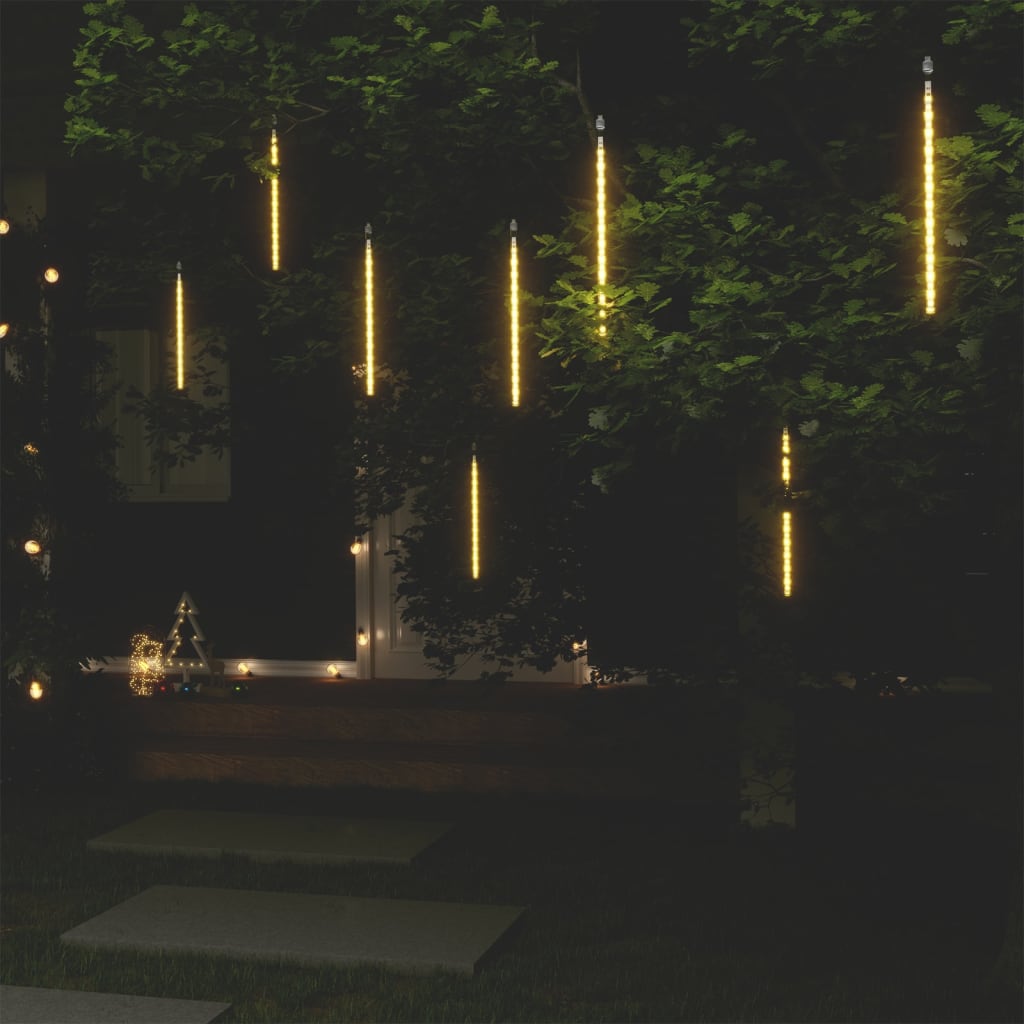 LED Meteor-Lichter 8 Stk. 30 cm Warmweiß 192 LEDs