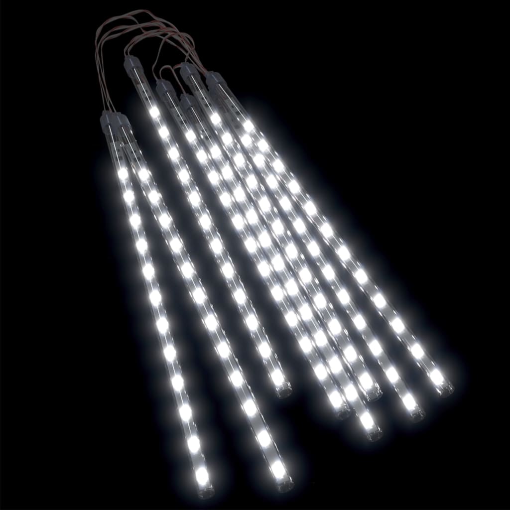 LED Meteor-Lichter 8 Stk. 30 cm Kaltweiß 192 LEDs