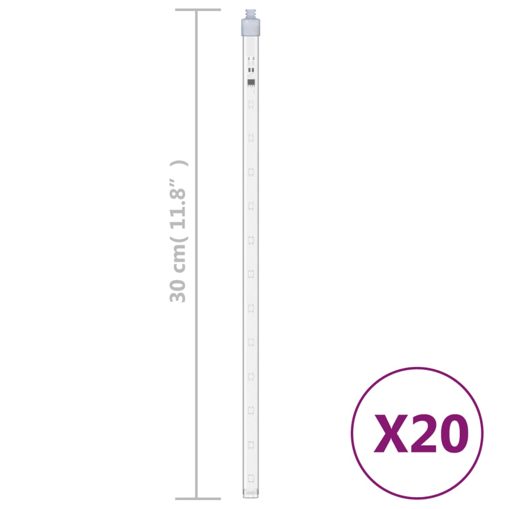 Guirlande lumineuse LED "Météore" 20 pcs 30 cm Blanc froid 480 LED