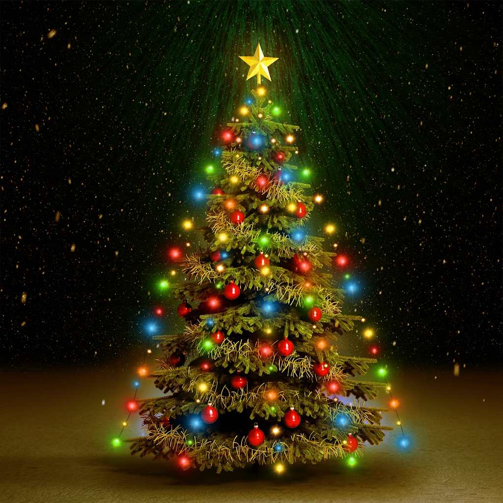 Christmas tree light net with 150 multi-coloured LEDs, 150 cm