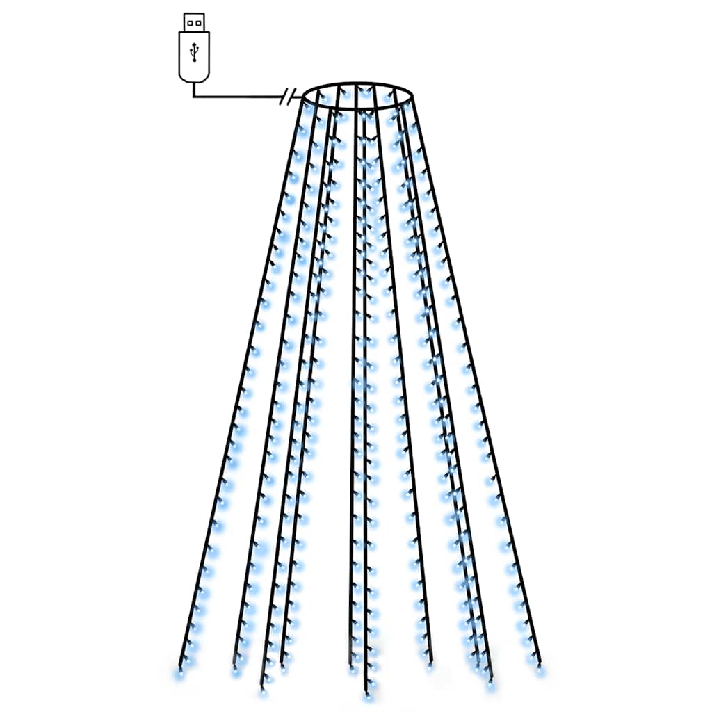 Guirlande lumineuse de Noël filet avec 300 LED bleues 300 cm