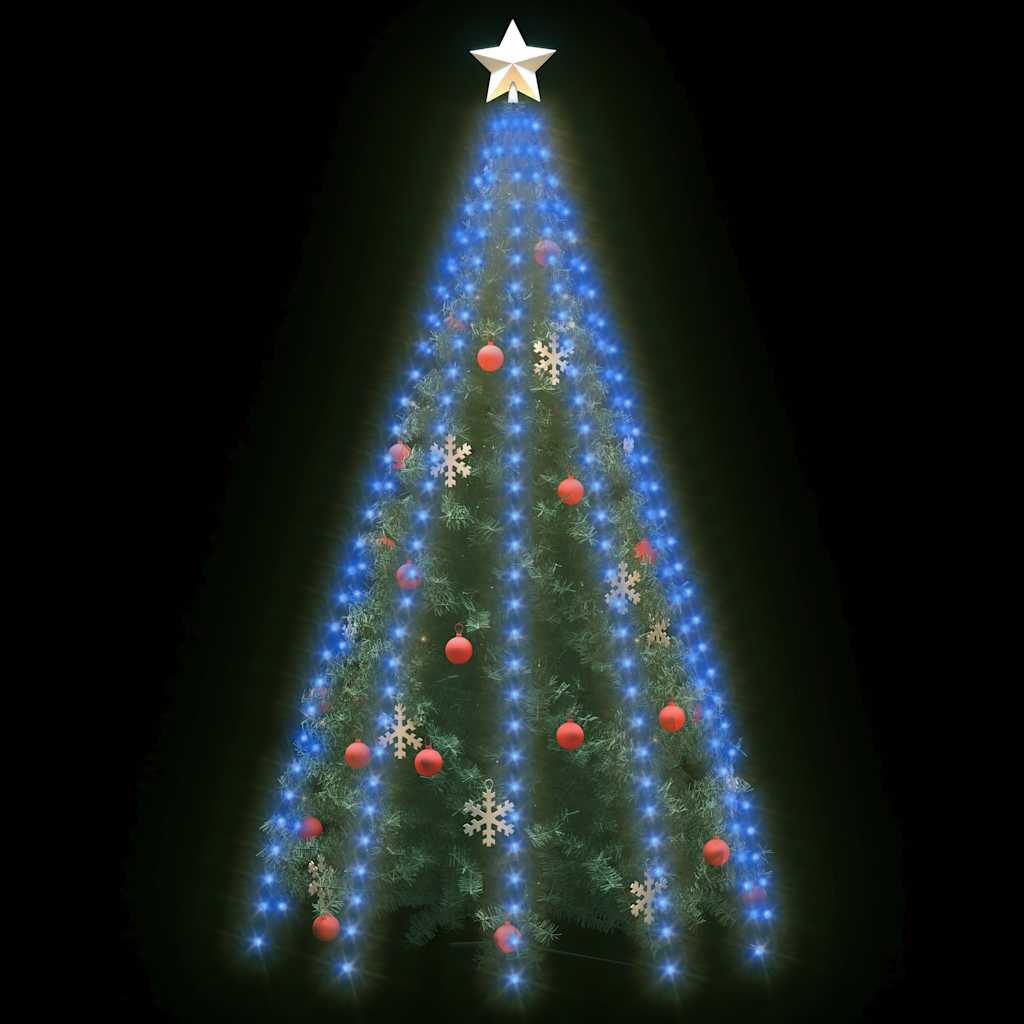 Guirlande lumineuse de Noël filet avec 300 LED bleues 300 cm
