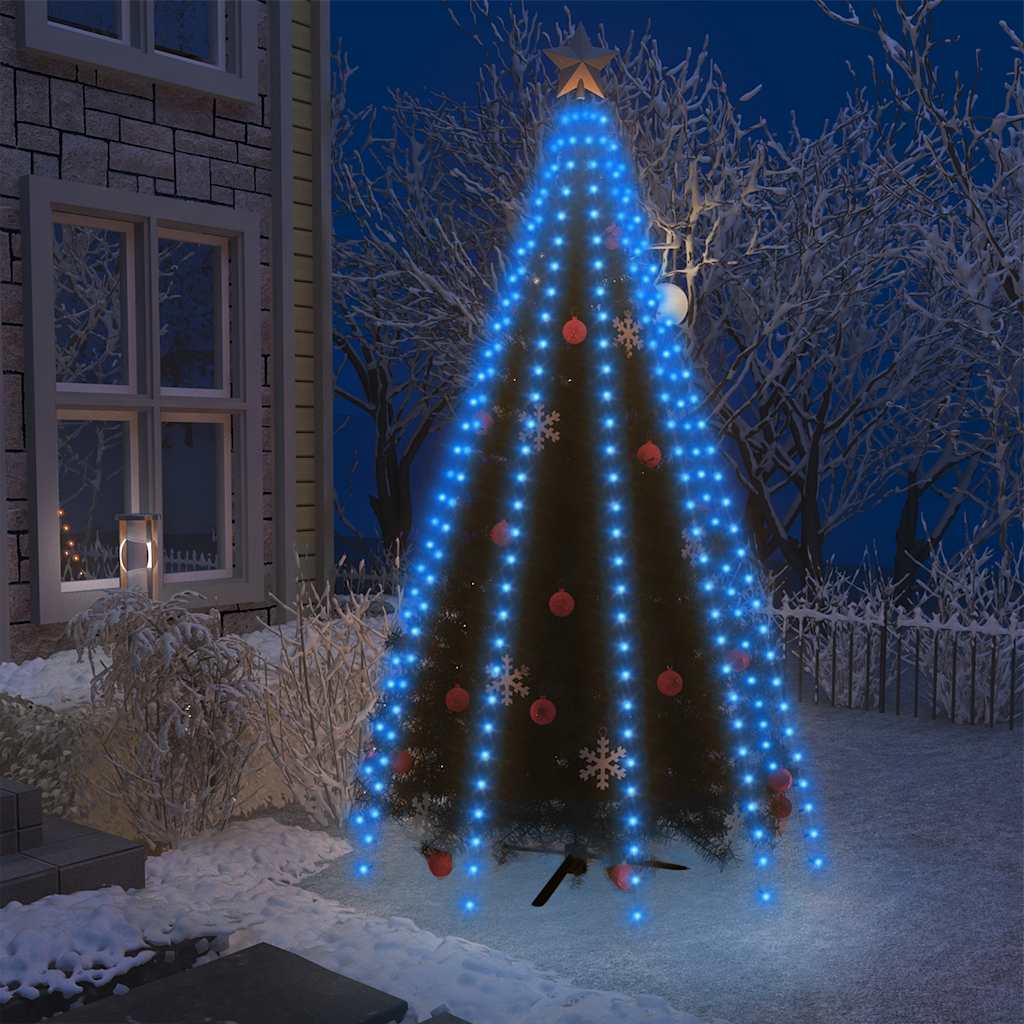 Guirlande lumineuse de Noël filet avec 300 LED bleues 300 cm
