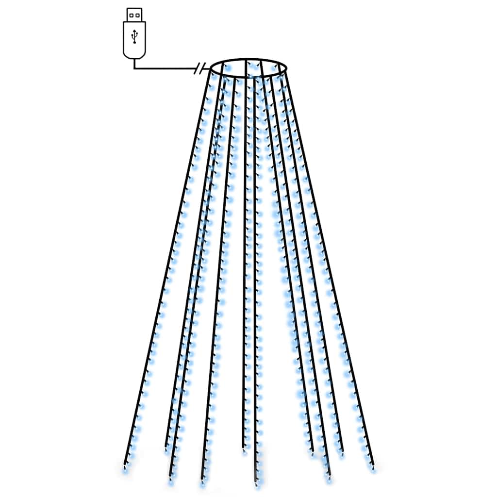 Guirlande de Noël 500 LED bleues 500 cm