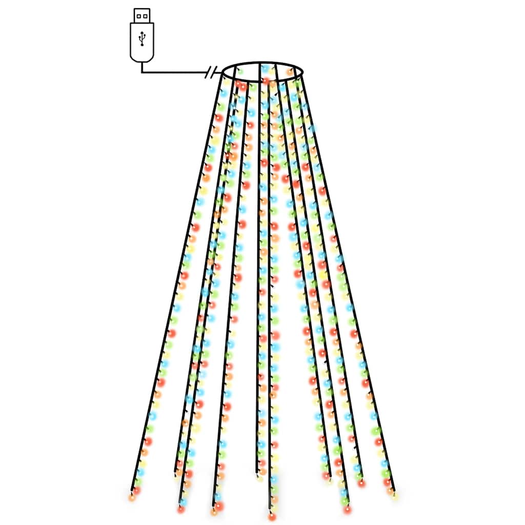 Weihnachtsbaum-Beleuchtung 500 LEDs Mehrfarbig 500 cm