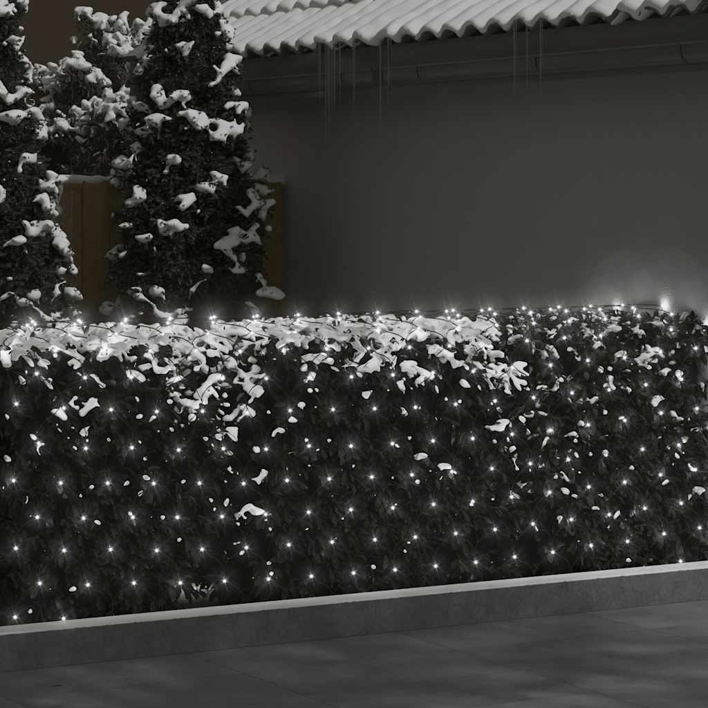 Guirlande lumineuse LED blanc froid 3x2 m 204 LED intérieur extérieur