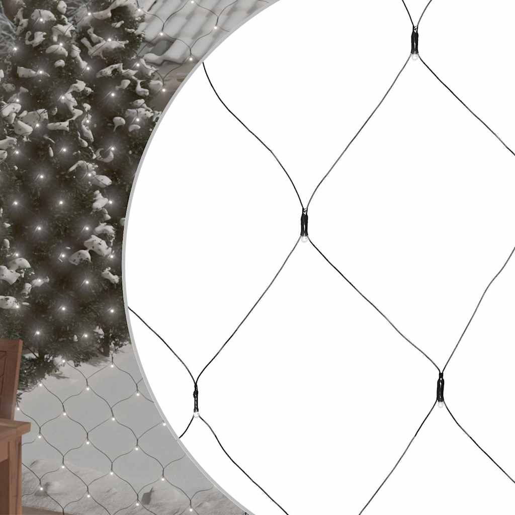 Guirlande lumineuse LED blanc froid 3x2 m 204 LED intérieur extérieur
