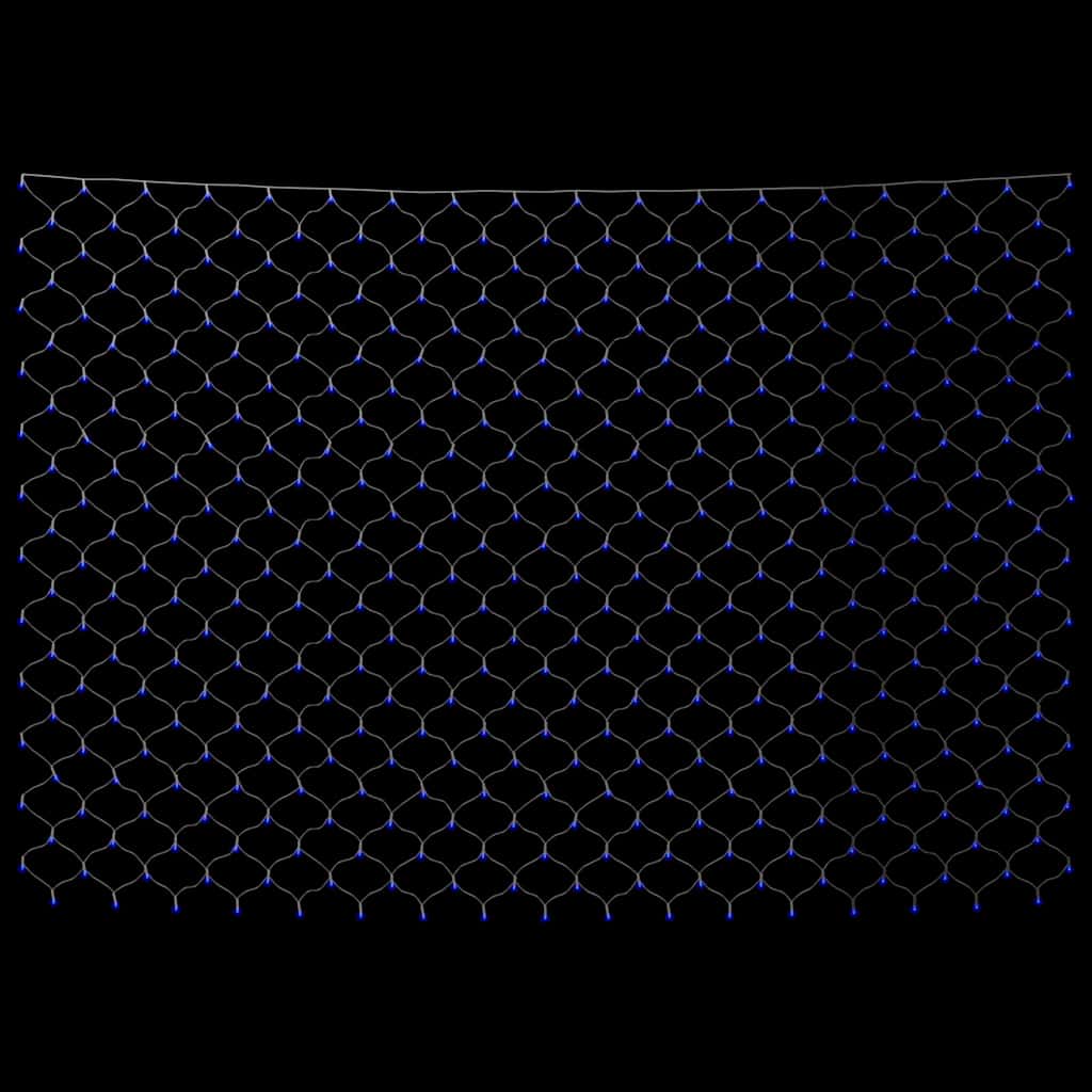 Guirlande lumineuse filet de Noël bleue 4x4 m 544 LED Intérieur/Extérieur