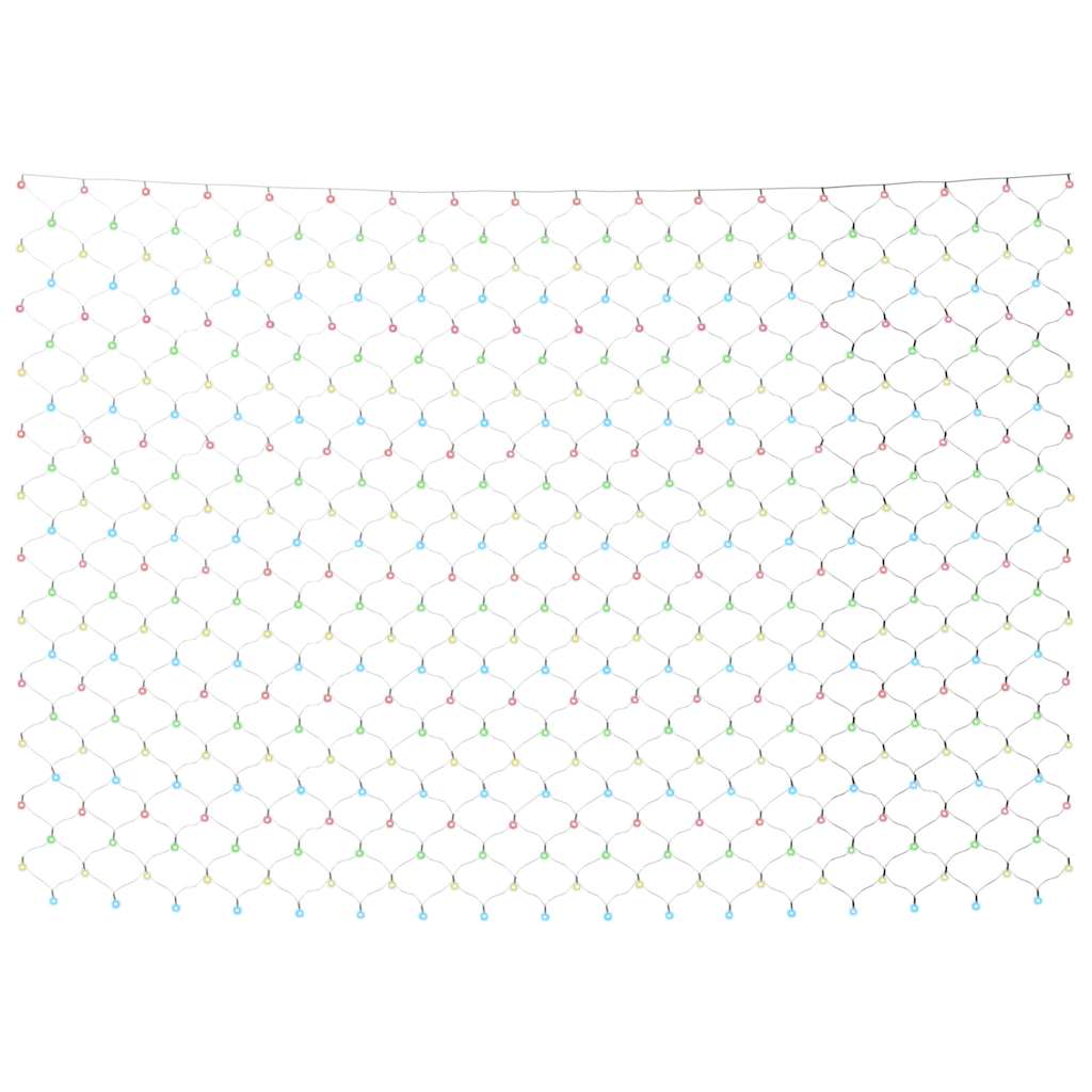 Guirlande lumineuse filet de Noël 4x4 m 544 LED multicolore Intérieur Extérieur