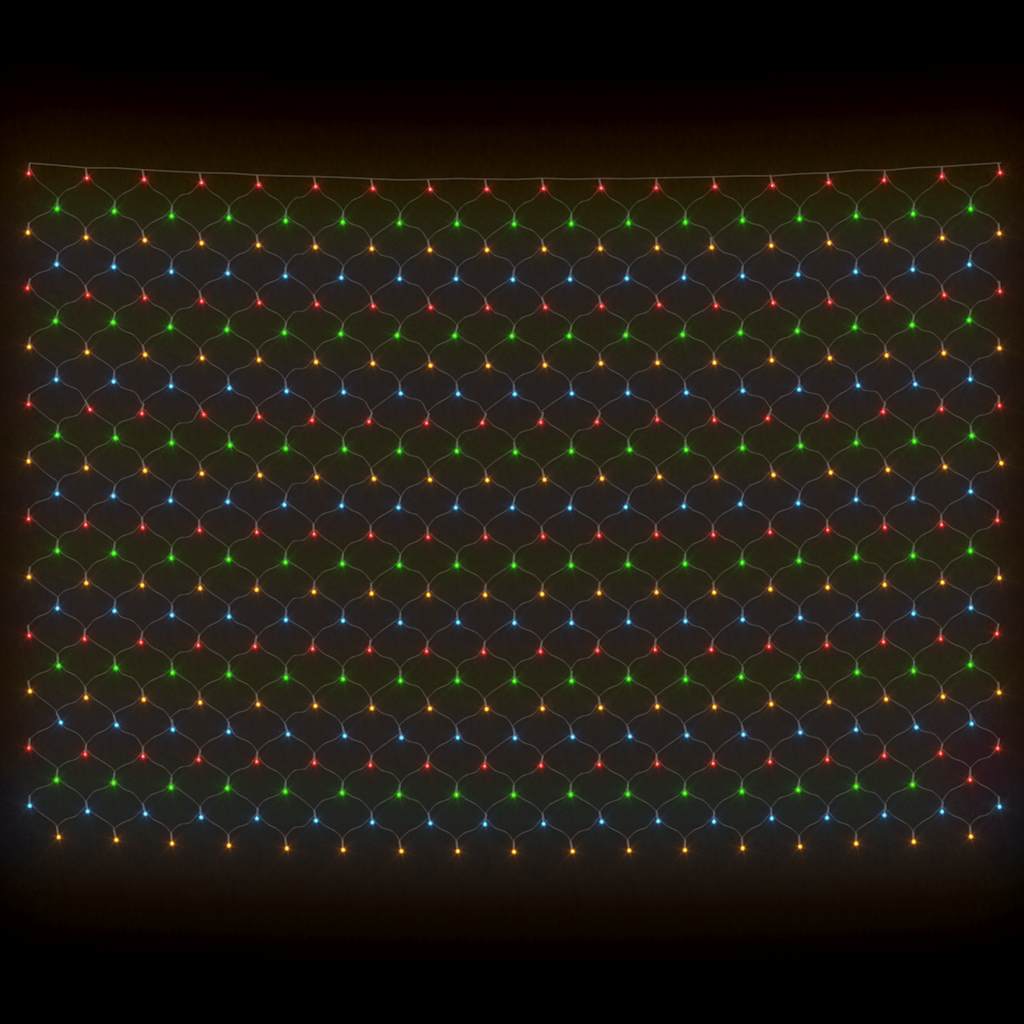 Guirlande lumineuse filet de Noël 4x4 m 544 LED multicolore Intérieur Extérieur