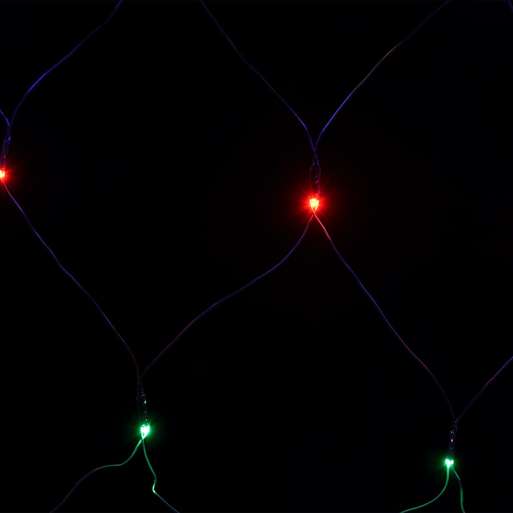 Guirlande lumineuse filet de Noël 4x4 m 544 LED multicolore Intérieur Extérieur