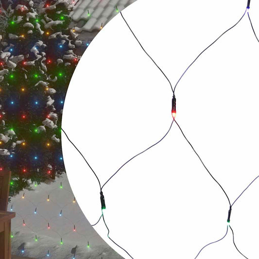 Weihnachts-Lichternetz 4x4 m 544 LED Bunt Indoor Outdoor