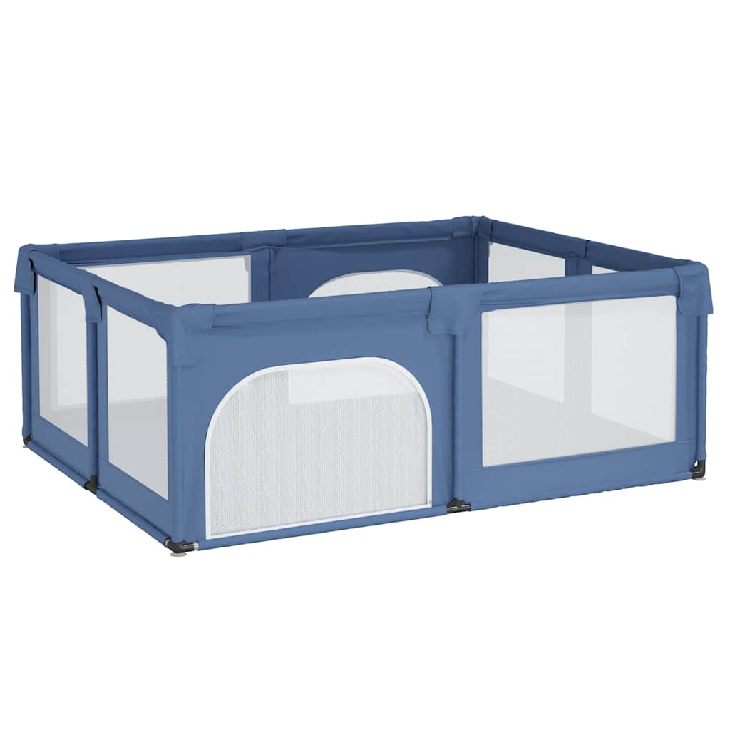 Playpen with 2 Doors Light Blue Oxford Fabric
