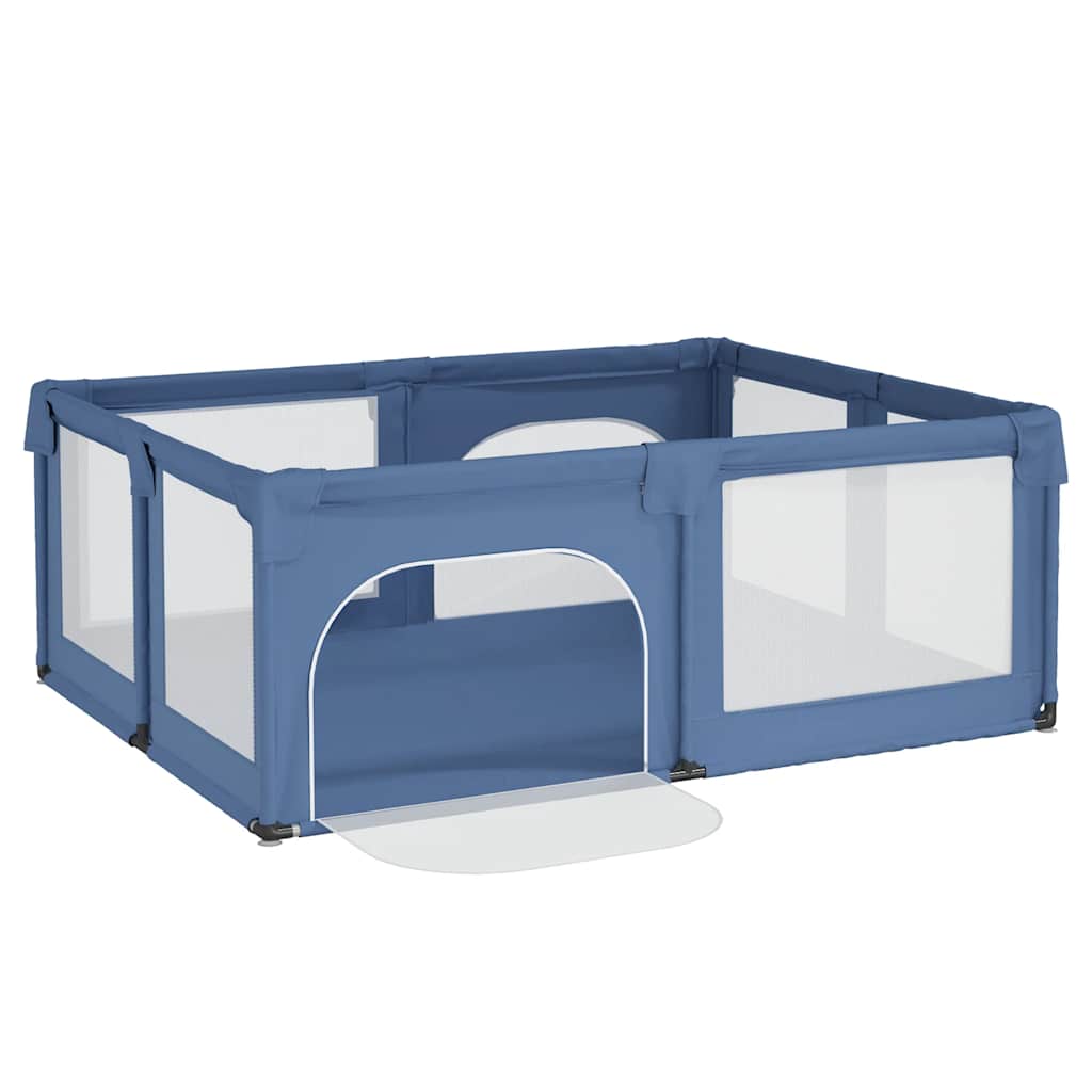 Playpen with 2 Doors Light Blue Oxford Fabric