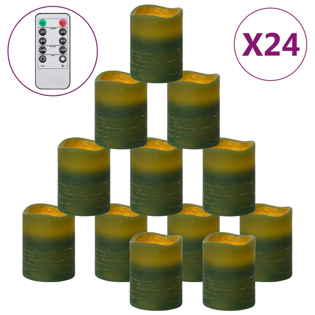 LED Candles 24 Pcs. with Remote Control Warm White