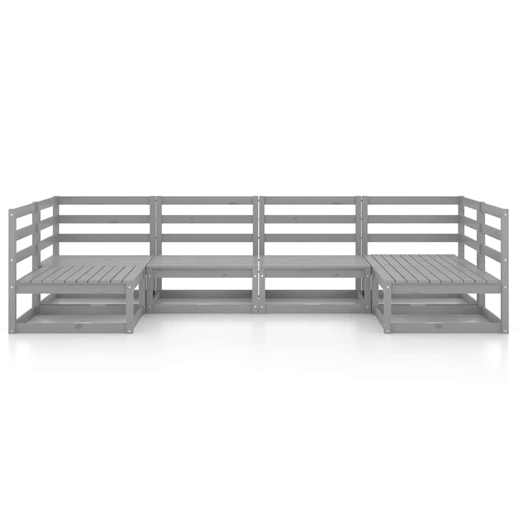 6-tlg. Garten-Lounge-Set Massivholz Kiefer