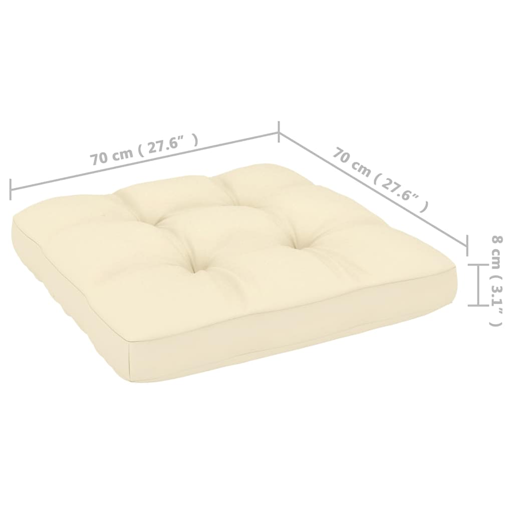 3-tlg. Garten-Lounge-Set mit Kissen Massivholz Kiefer