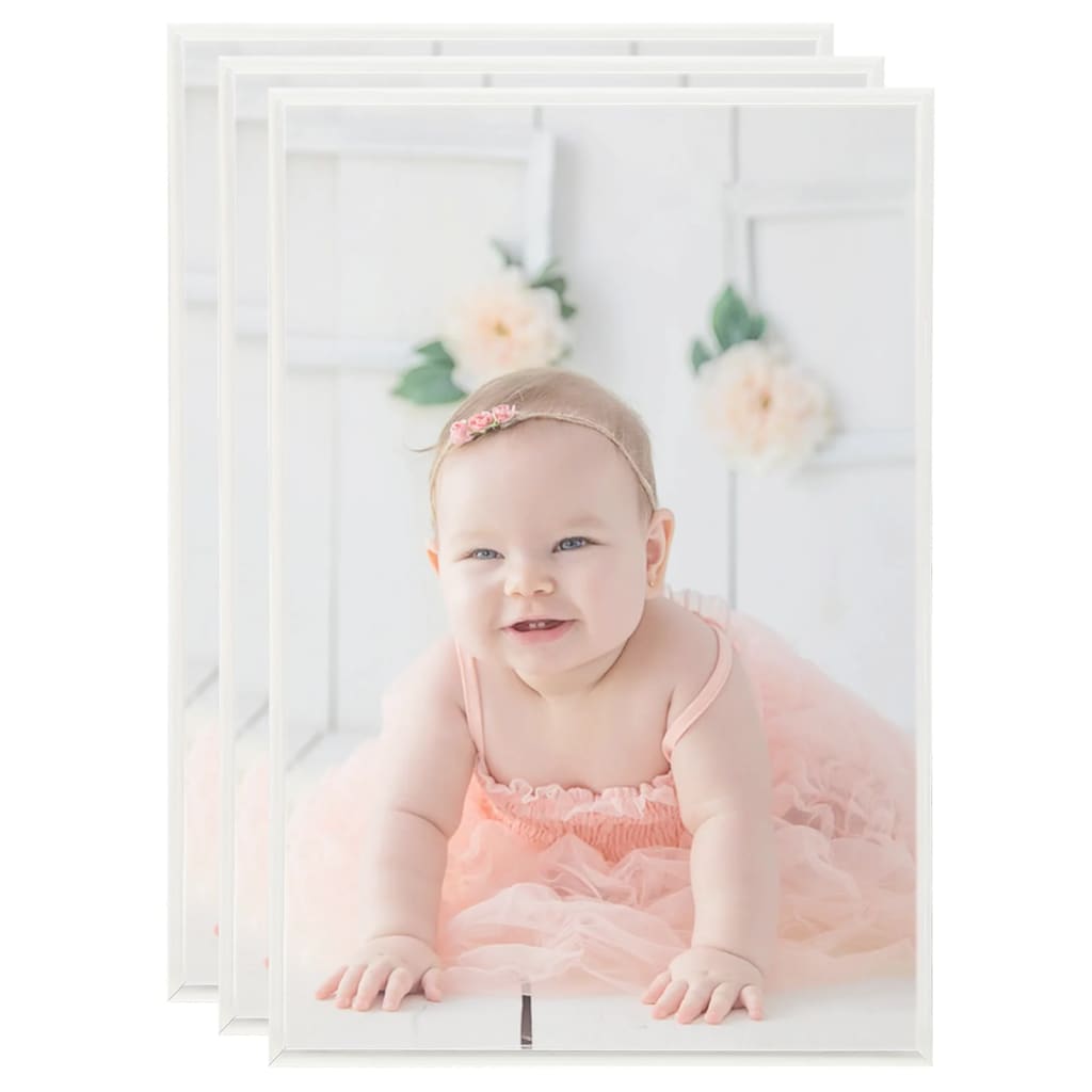 Photo Frame Collage, 3 pcs, for Table, Silver, 21x29.7 cm, MDF