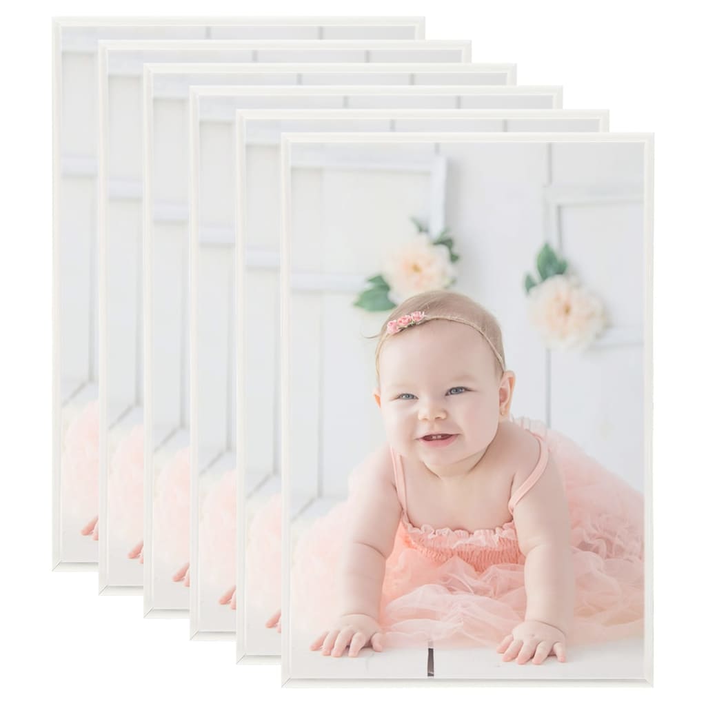 Picture Frame Collage 5 Pcs. for Wall Table Silver 70x90 cm MDF