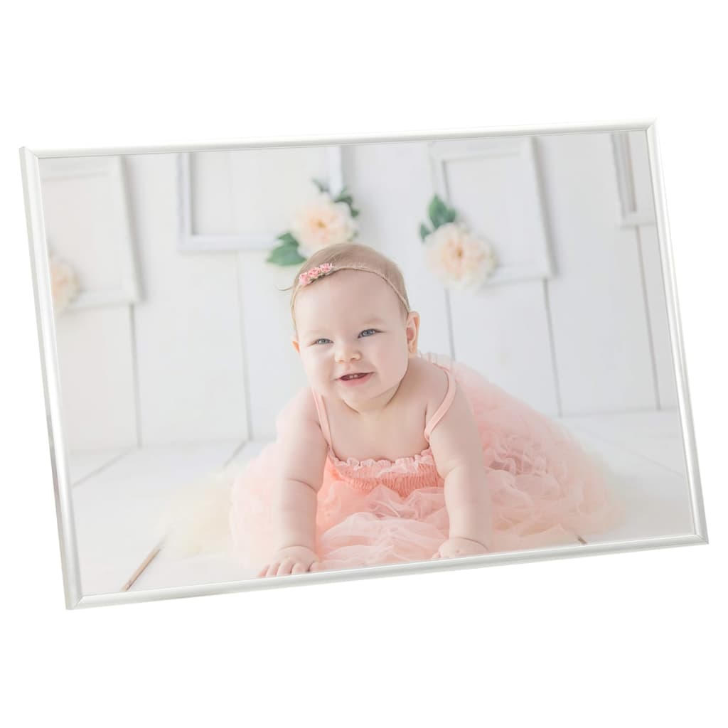 Picture Frame Collage 5 Pcs. for Wall Table Silver 70x90 cm MDF