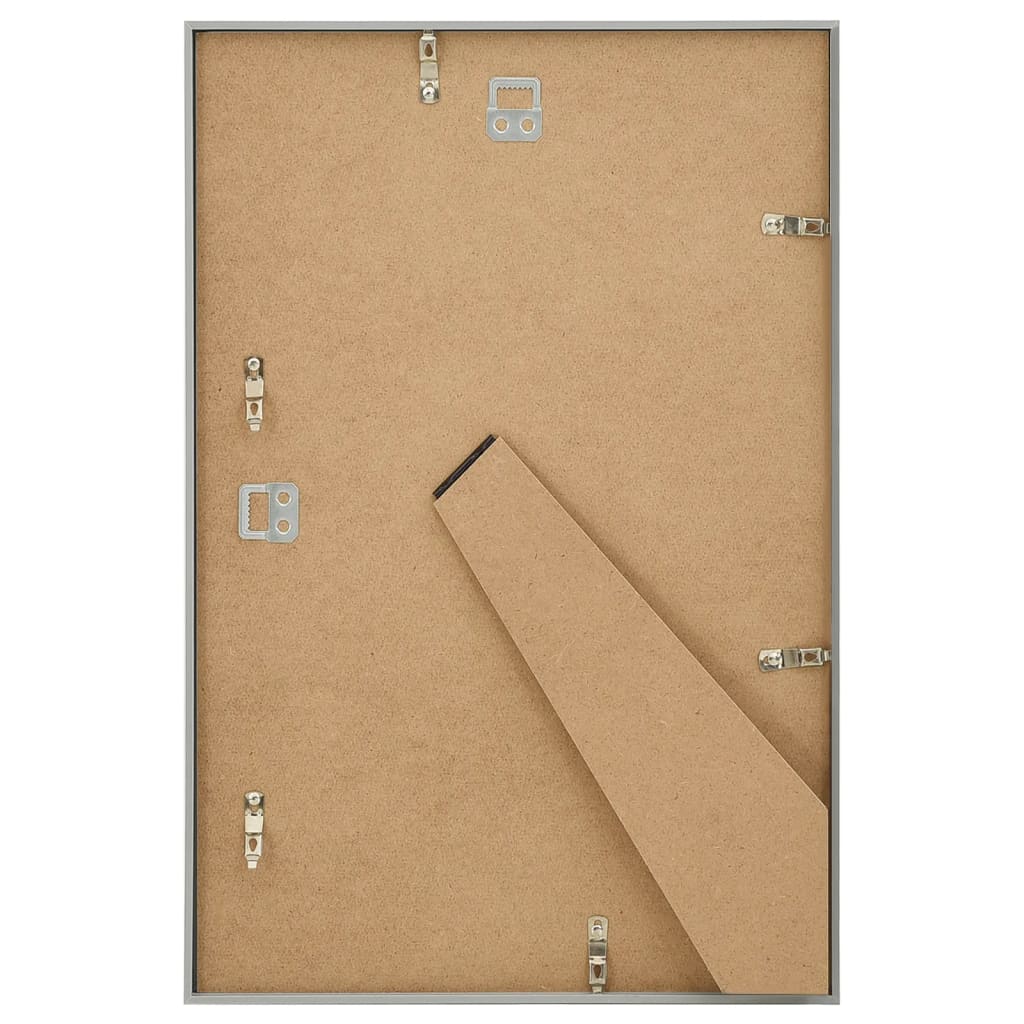 Picture Frame Collage 5 Pcs. for Wall Table Silver 70x90 cm MDF