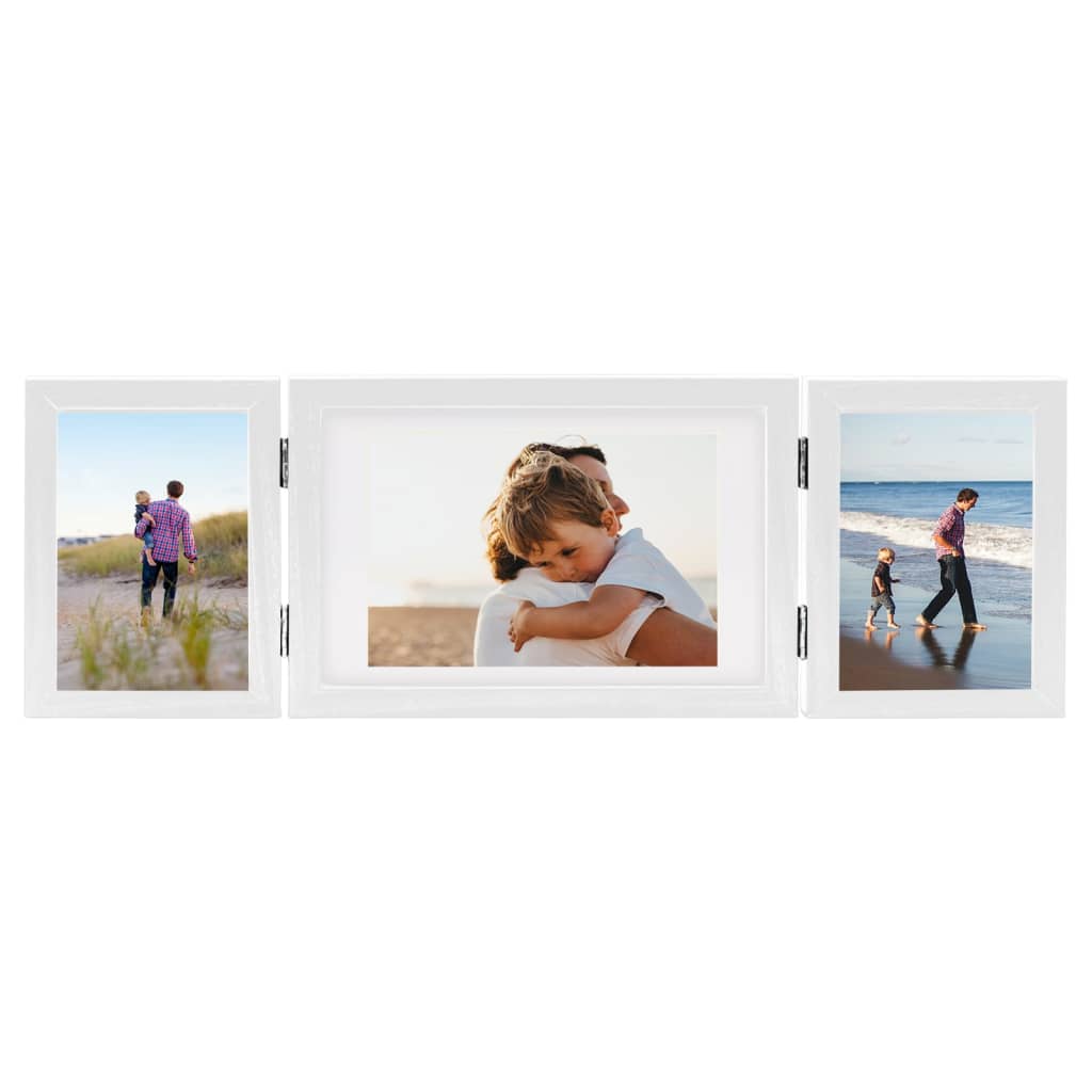 Cadre photo triple collage Blanc 28x18 cm+2x(13x18 cm)
