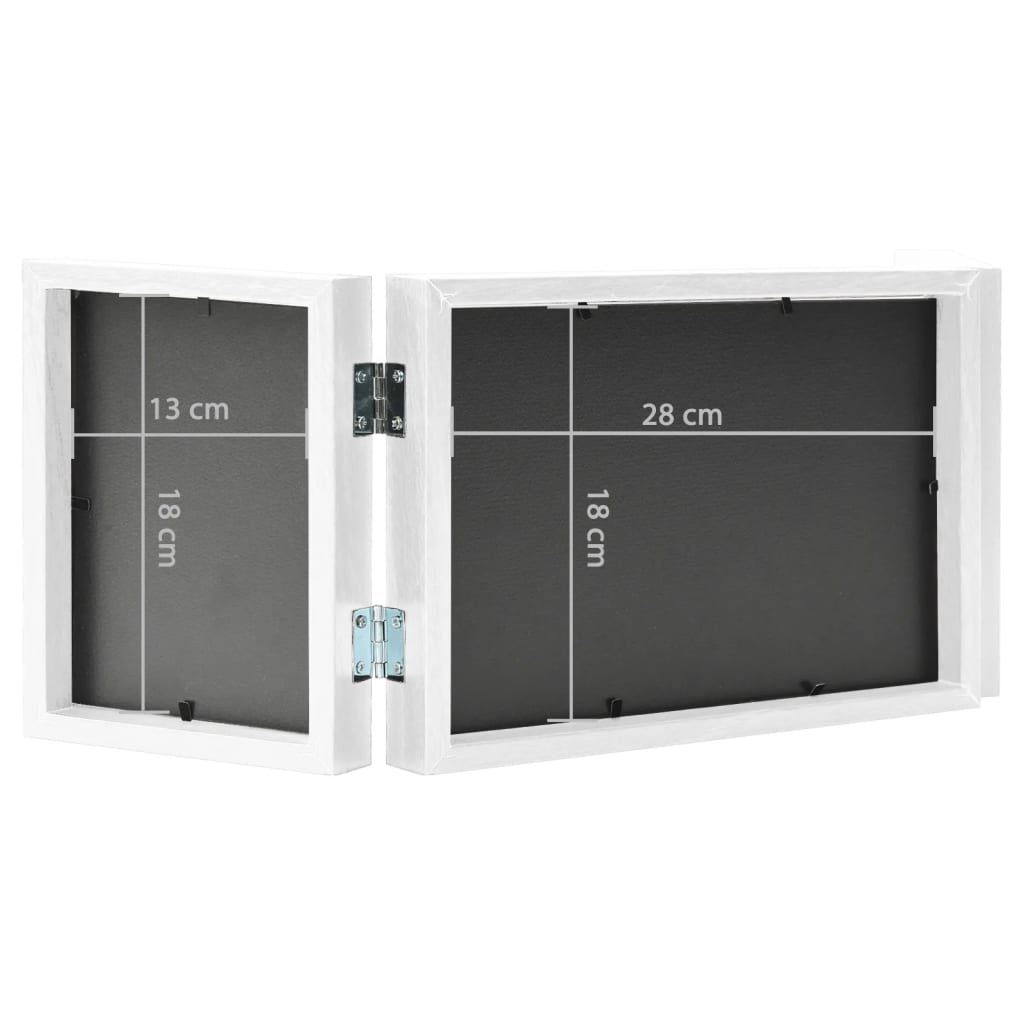 Cadre photo triple collage Blanc 28x18 cm+2x(13x18 cm)