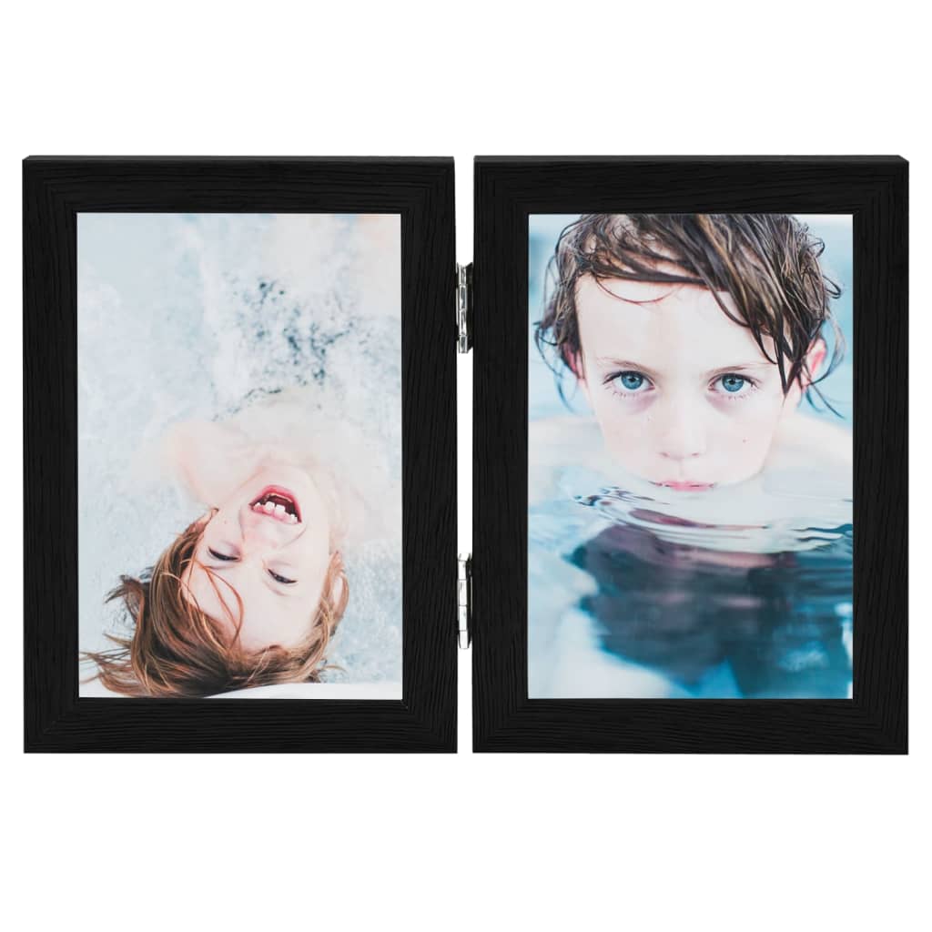 Double Picture Frame Collage Black 2x (13x18 cm)