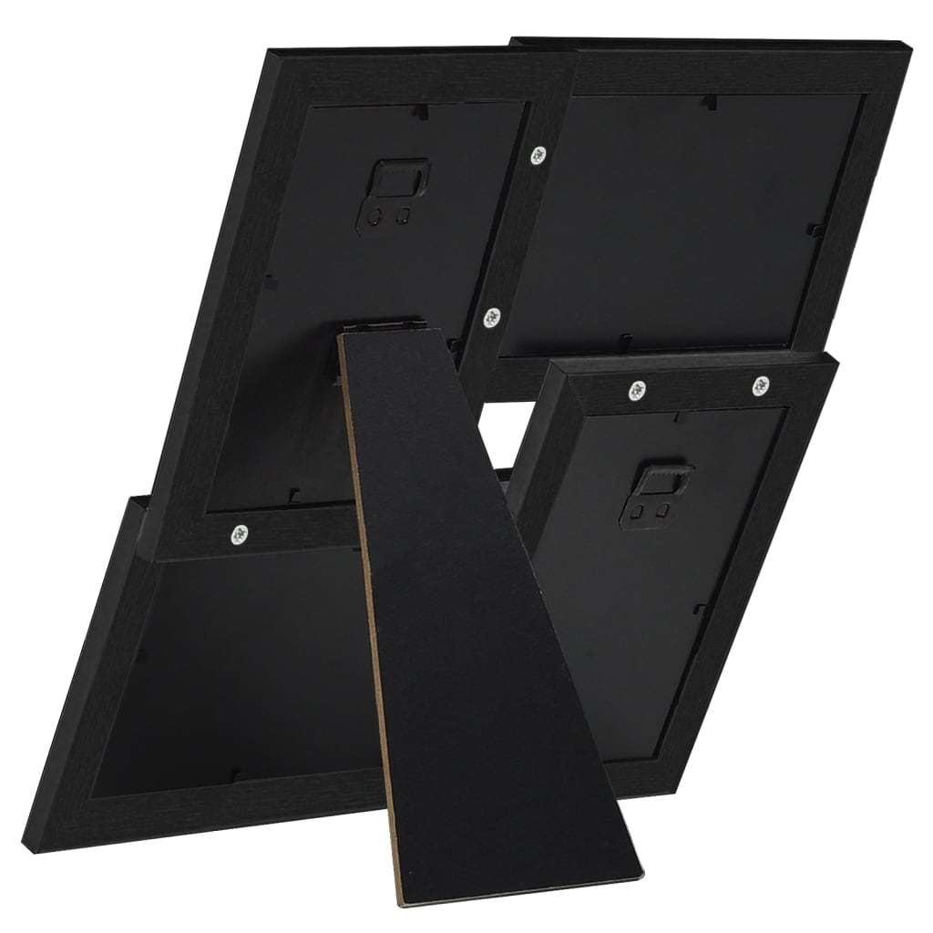 Collage Photo Frame for 4x (10x15 cm) Photos Black MDF